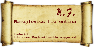Manojlovics Florentina névjegykártya